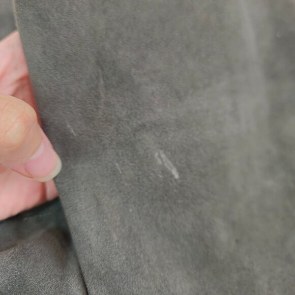 Marc Fisher Grey Suede Over The Knee Lace Up Tassel Almond Toe Boots Size 7.5 - Picture 7 of 11